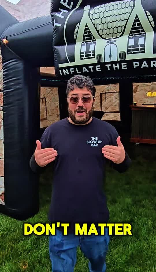 The Blow Up Bar mid-inflation on party day